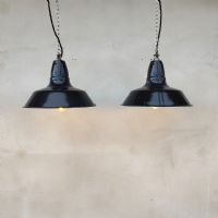 Ingrandisci l'immagine Miniatura dell'articolo Lampada industriale a sospensione Lampade (2) industriali a sospensioni francesi vintage D30 n.363