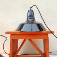 Ingrandisci l'immagine Miniatura dell'articolo Lampada industriale a sospensione Lampade (2) industriali a sospensioni francesi vintage D30 n.363