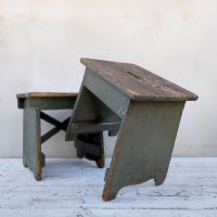 Ingrandisci l'immagine Miniatura dell'articolo Sgabelli industriali Sgabelli (2) industriali in legno vintage n.364