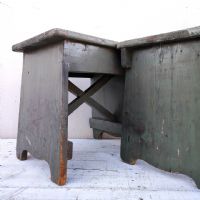 Ingrandisci l'immagine Miniatura dell'articolo Sgabelli industriali Sgabelli (2) industriali in legno vintage n.364