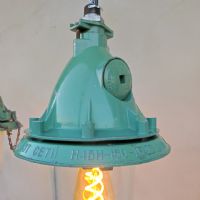 Miniatura dell'articolo Lampada industriale a sospensione Lampada industriale bunker a sospensione vintage ex Unione Sovietica CCCP n.400