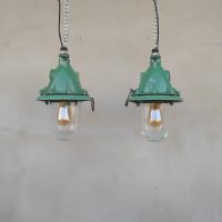 Miniatura dell'articolo Lampada industriale a sospensione Lampada industriale bunker a sospensione vintage ex Unione Sovietica CCCP n.400