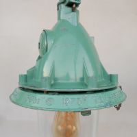 Miniatura dell'articolo Lampada industriale a sospensione Lampada industriale bunker a sospensione vintage ex Unione Sovietica CCCP n.400