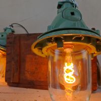 Miniatura dell'articolo Lampada industriale a sospensione Lampada industriale bunker a sospensione vintage ex Unione Sovietica CCCP n.400