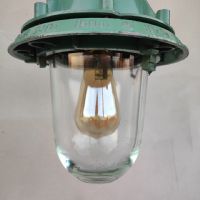 Miniatura dell'articolo Lampada industriale a sospensione Lampada industriale bunker a sospensione vintage ex Unione Sovietica CCCP n.400