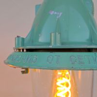 Miniatura dell'articolo Lampada industriale a sospensione Lampada industriale bunker a sospensione vintage ex Unione Sovietica CCCP n.400