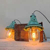 Miniatura dell'articolo Lampada industriale a sospensione Lampada industriale bunker a sospensione vintage ex Unione Sovietica CCCP n.400