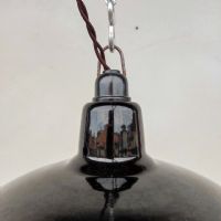 Lampade industriali a sospensione Philips vintage (coppia) D30 - miniatura 6