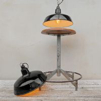Lampade industriali a sospensione Philips vintage (coppia) D30 - miniatura 3