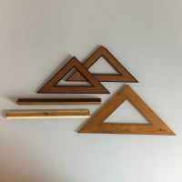 Miniatura dell'articolo Squadrette e righelli in legno - Oggetto n.142