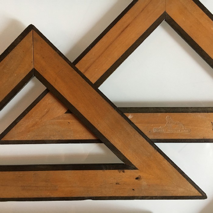 Miniatura dell'articolo Squadrette e righelli in legno - Oggetto n.142